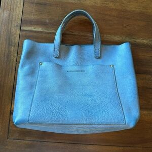 Portland Leather Indigo Medium Crossbody Tote